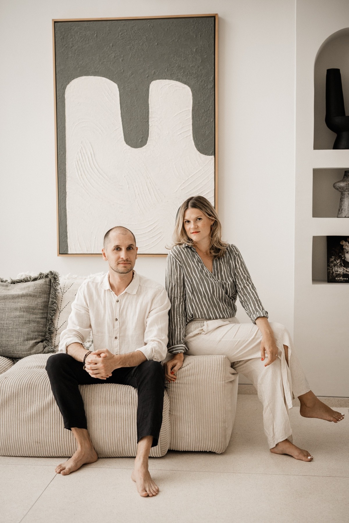 Aurélien Avert à gauche et Émilie Thollin à droite, fondateurs de Maison Thollin Avert